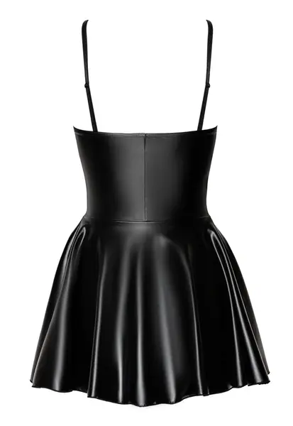 Noir Libido cev haljina M - sjajna Powerwetlook crna mini haljina