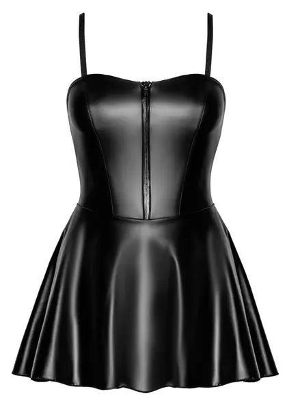 Noir Handmade Libido cev haljina S - Powerwetlook crna mini haljina