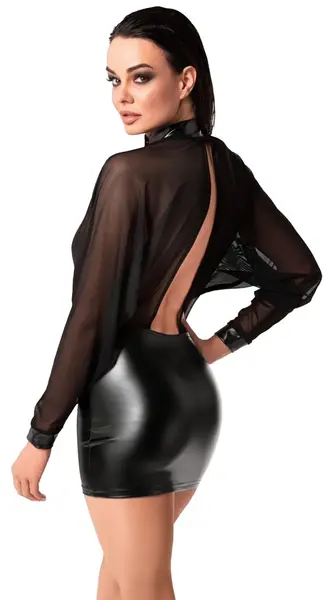 Noir Handmade Orgia haljina S crna til i Powerwetlook mini