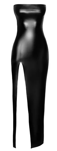 Noir Handmade Orgia duga Powerwetlook haljina XL, crna, bez naramenica