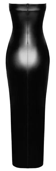 Noir Handmade Orgia duga Powerwetlook haljina XL, crna, bez naramenica