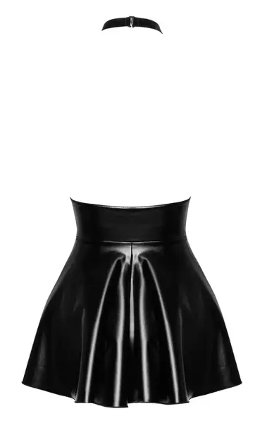 Noir Handmade Orgia Exclusive Čipka i Powerwetlook Mini Haljina L