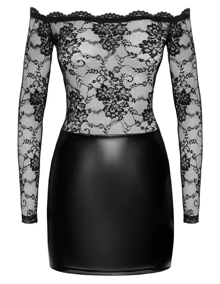 Noir Handmade Orgia Exclusive Čipka i Powerwetlook Haljina, Veličina M