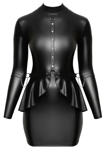 Cottelli Bondage Haljina 3XL Mat Crna, Podesive Trake, Uklonjive Lisice