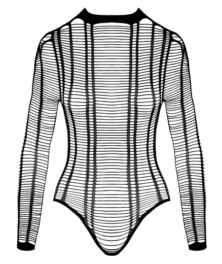 Cottelli Collection Body Fantasy S-L Bešavni Kaikovi Bodysuit Crni
