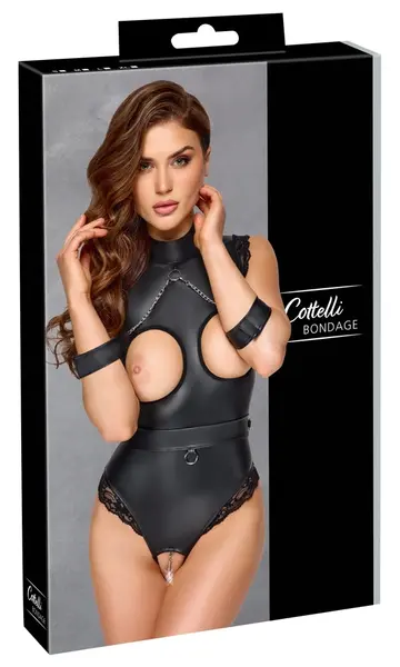 Cottelli Bondage Body L Black Matte with Removable Restraint Belt