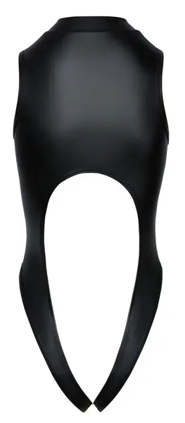 Cottelli Lingerie Zip-Napred Mat Izgled Body Otvorenog Međunožja Crni L
