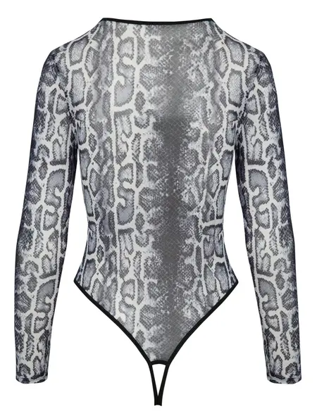 Cottelli Lingerie Bodi Zmija L Transparentni Powernet Izgled Zmijske Kože
