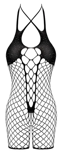 Cottelli Fantasy Kombinezon Bez Leđa S-L sa Rhinestone Akcentima, Crna