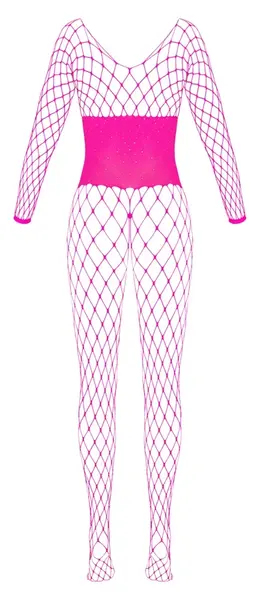 Cottelli Collection Fantasy Roze Body Čarape sa Rhinestone Strukom