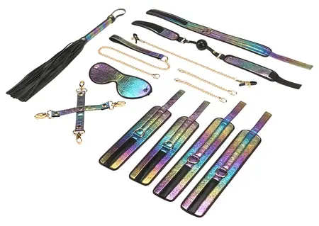 Liebe Seele Vivid Niji 8-Delni Dugin BDSM Set, Podesiv, Sjajni Završetak
