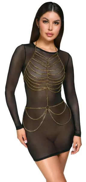Cottelli Body Chain Gold - Podesivi dvodelni metalni aksesoar