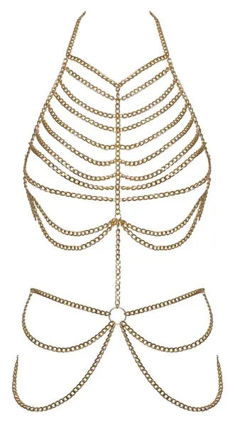 Cottelli Body Chain Gold - Podesivi dvodelni metalni aksesoar