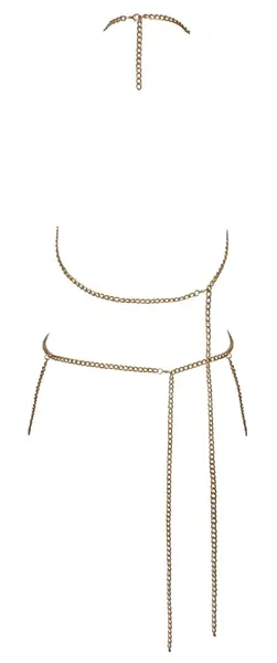 Cottelli Body Chain Gold - Podesivi dvodelni metalni aksesoar