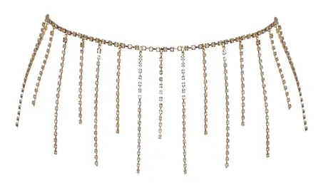 Cottelli Accessories Zlatni bikini lanac sa kristalima, podesiv