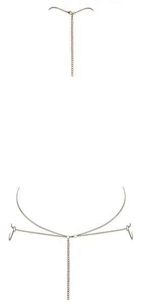 Cottelli ACCESSOIRES Zlatni body lanac sa hologramskim draguljima, podesiv