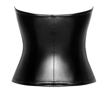 Noir Orgia Exclusive Korzet Top L Crni Wetlook Podesive Naramenice