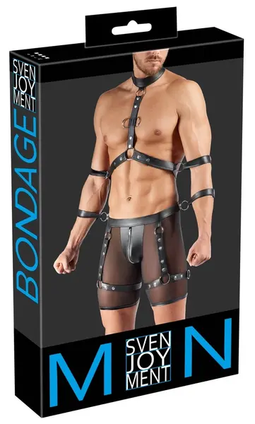 Svenjoyment Bondage Muški Set XL - Podesivi pojas i Powernet šorc
