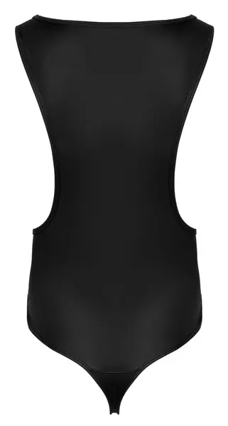 Svenjoyment Men's Bodysuit S Black Matte Wrestler Style Zippered Front