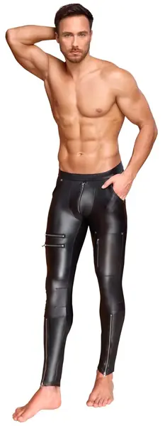 NEK Muške Mat Crne Pantalone M sa Više Rajsferšlusa i Džepova