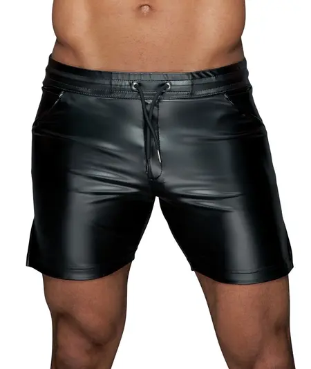Noir Handmade Missbehaved Muške Powerwetlook Šorts Crne L