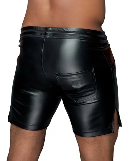 Noir Handmade Missbehaved Muške Powerwetlook Šorts Crne L
