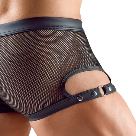 Svenjoyment Mrežasti Efekat Crne Pantalone S sa Podesivim Kajiševima