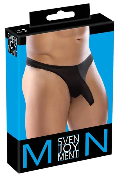 Svenjoyment Men's Transparent Net Pouch S/M - Black, Stretch-Fit Design