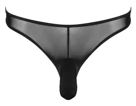 Svenjoyment Men's Transparent Net Pouch S/M - Black, Stretch-Fit Design