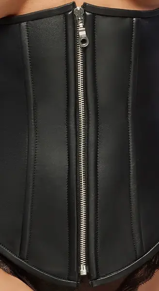 ZADO Korset od jagnjeće kože CL 2XL - Podesivi halter veznik i kosti za oblikovanje