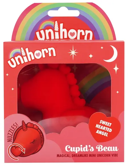 Unihorn Cupids Beau vibrator sa srcolikim jezikom, roze, 9cm