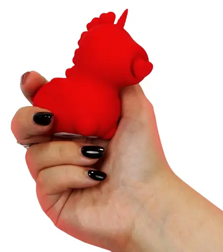 Unihorn Cupids Beau vibrator sa srcolikim jezikom, roze, 9cm