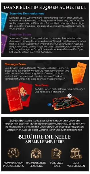 You2Toys Game of the Senses Couples Board Game - 149 Task Cards & Accessories