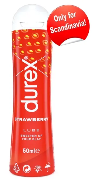 Durex lubrikant od jagode 50 ml - nežna formula na bazi vode, aromatizovan