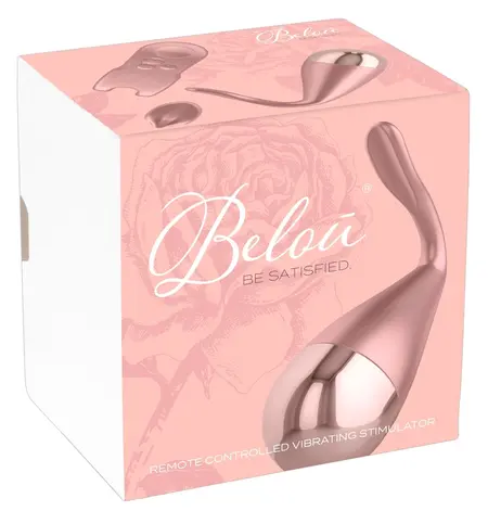 Belou Rose Gold Dual Stimulation Vibrating Bullet with Remote Control