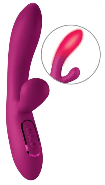 JimmyJane Solis Rabbit Dual Motor Silicone Intimate Machine, Purple, 22cm