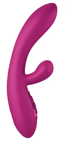 JimmyJane Solis Rabbit Dual Motor Silicone Intimate Machine, Purple, 22cm