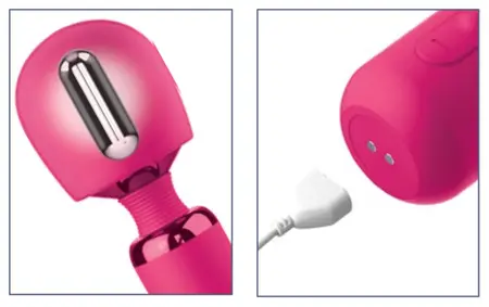 JimmyJane Exona Body Wand Massager, Flexible Silicone Head, USB Rechargeable