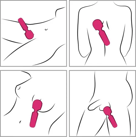 JimmyJane Exona Body Wand Massager, Flexible Silicone Head, USB Rechargeable