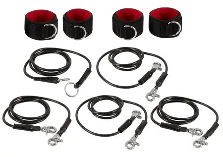 You2Toys Bondage Set 9 pcs Black - Versatile Adjustable System