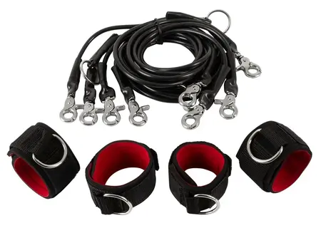 You2Toys Bondage Set 9 pcs Black - Versatile Adjustable System