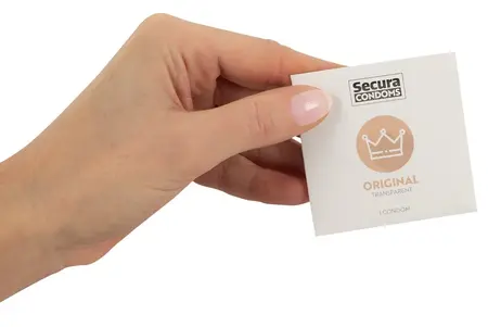 Secura Original 100 komada transparentni lateks, vegan, svilenkast finiš 53mm