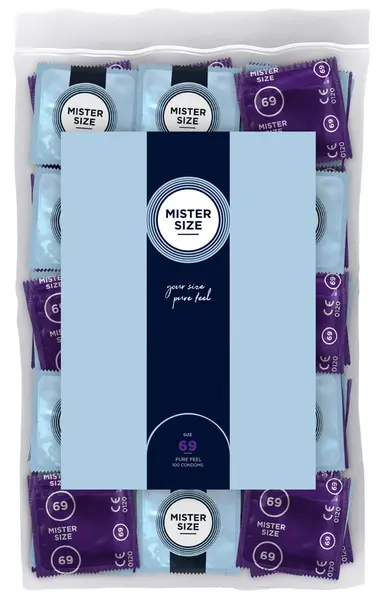 Mister Size 69mm Ultra Thin Vegan Lateks 100 komada - Veliko anatomsko pristajanje