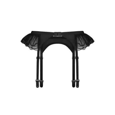 Obsessive Stelisa Podvezica za čarape Black S/M - Elegantan podesivi dizajn