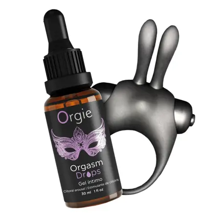 Orgie Orgasmic Bunny Kit za Stimulaciju sa Vibrirajućim Prstenom i Gelom