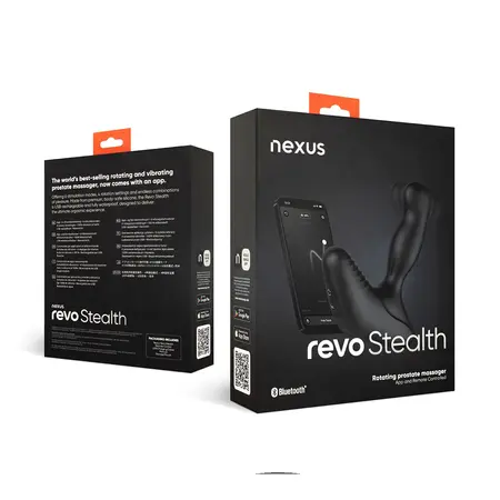 Nexus Revo Stealth App Enabled Black - Rotirajući model za prostatu, 95mm