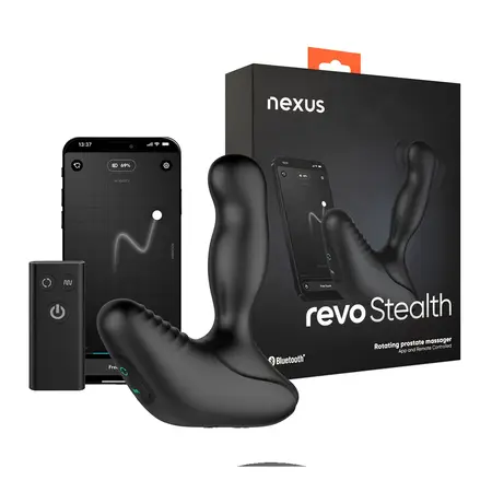 Nexus Revo Stealth App Enabled Black - Rotirajući model za prostatu, 95mm