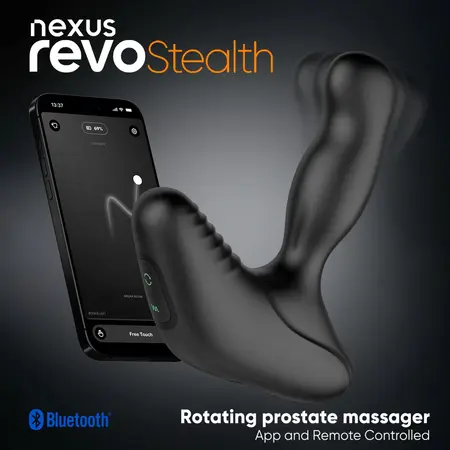 Nexus Revo Stealth App Enabled Black - Rotirajući model za prostatu, 95mm