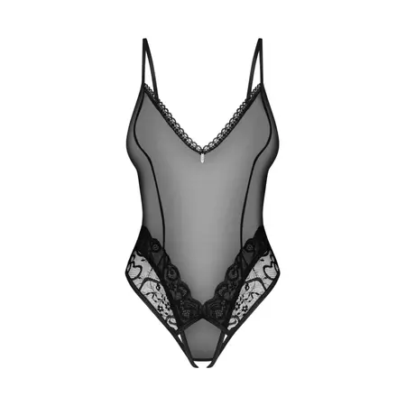 Obsessive Blomentis Teddy Crni M/L Podesiva Čipka Mrežasti Dizajn