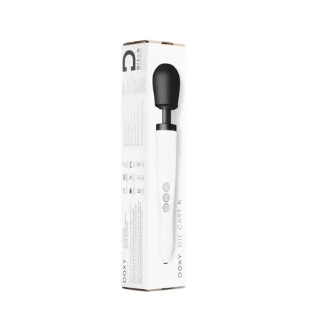 Doxy Die Cast R Rechargeable Wand Stardust White - Cordless Aluminum Model